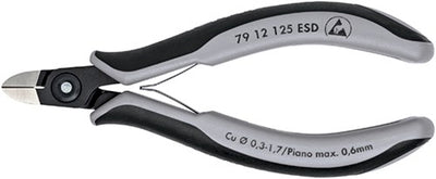 Knipex alicates de corte lateral para electrónica de precisión esd bruñido 125 mm - 7912125esd