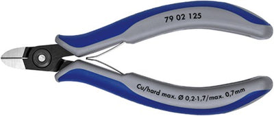 Alicates de corte lateral para electrónica de precisión Knipex bruñidos con mangos de varios componentes 125 mm - 7902125
