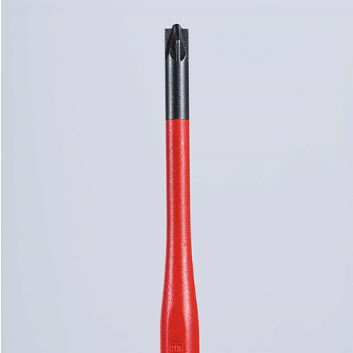 Cacciavite Knipex (sottile) circa pozidriv® | manico multicomponente isolato | Approvato VDE - 98 25 01 sls