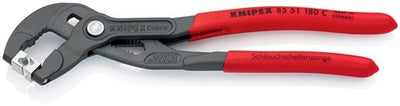 Pinza per fascette stringitubo Knipex | lunghezza totale 180 mm | testa fosfatata grigia | giacca di plastica | 1 pezzo - 85 51 180 c 85 51 180 c