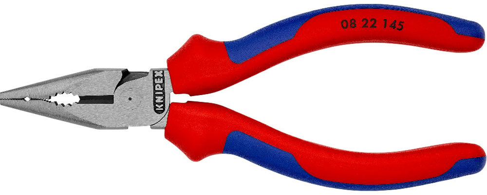 Knipex spitsbek combinatietang 0822145 (rood blauw)