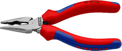 Knipex spitsbek combinatietang 0822145 (rood blauw)