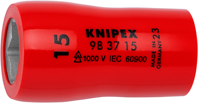 Knipex open-end wrench insert for hexagonal screws | inner square 3 8 | length 46 mm - 98 37 15