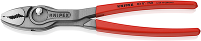 Pinza Knipex Twingrip a taglio frontale e laterale | rivestito in plastica antiscivolo | grigio atramentato | lunghezza 250mm| blister tessera self-service - 82 01 250 sb