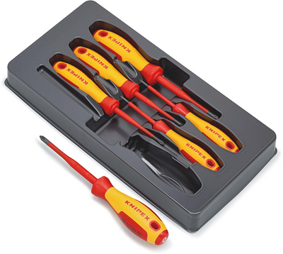 Knipex vde screwdriver package | phillips® pozidriv® | self-service card blister - 00 20 12 v03