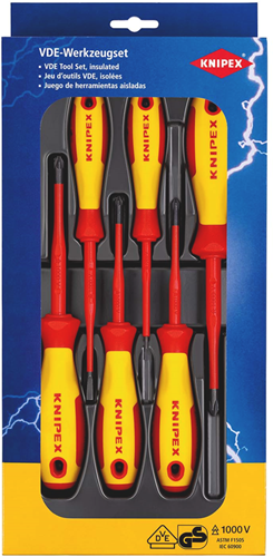 Pacchetto cacciaviti Knipex VDE | slot phillips® pozidriv® | Blister di carte self-service - 00 20 12 v04