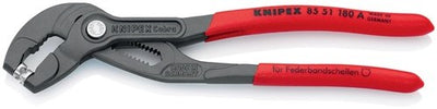 Pinza per fascette elastiche Knipex | A. lunghezza 180 mm capacità max. 50mm| impostazioni 15 | giacca di plastica | 1 pezzo - 85 51 180 a - 85 51 180 a
