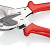 Troncatrice Knipex per profili in plastica e gomma | rivestito in plastica | cromato | lunghezza 215 mm - 94 35 215 cad