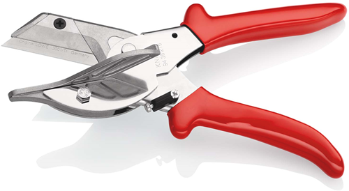 Troncatrice Knipex per profili in plastica e gomma | rivestito in plastica | cromato | lunghezza 215 mm - 94 35 215 cad