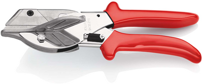 Troncatrice Knipex per profili in plastica e gomma | rivestito in plastica | cromato | lunghezza 215 mm - 94 35 215 cad