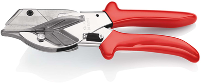 Troncatrice Knipex per profili in plastica e gomma | rivestito in plastica | cromato | lunghezza 215 mm - 94 35 215 cad