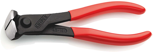 Pinza da taglio Knipex | rivestito in plastica | nero atramentato | lunghezza 160 mm - 68 01 160 cad