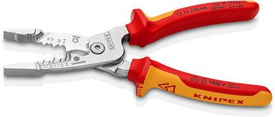 Spelafili Knipex modello metrico | isolato | maniglie multicomponente | Testato VDE - 13 76 200 me sb