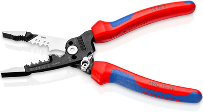 Pinza spelafili multifunzionale Knipex | per elettricista | modella americana | maniglie multicomponente - 13 72 8