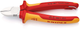 Alicates de corte lateral Knipex | 180 mm de longitud | aislado | armarios multicomponente | Aprobado por VDE | protección integrada - 70 06 180 t bk