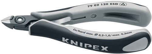 Knipex alicates de corte lateral mini cabeza 120 mm esd - 7902120esd