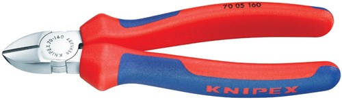 Pinza a taglio laterale Knipex cromata con manici multicomponente 140 mm - 7005140