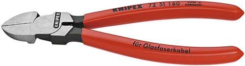 Alicate de corte lateral Knipex para cable de fibra óptica (cable de fibra óptica) 160 mm - 7251160