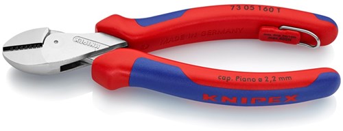 Alicates de corte lateral Knipex x-cut cromados. comodidad 160 mm - 73 05 160 t - 7305160t