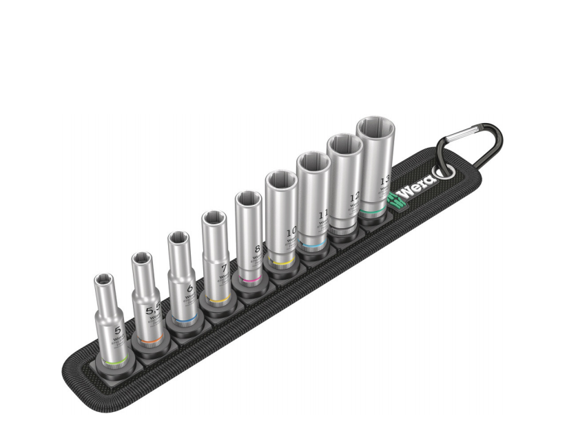 Wera belt a deep 1 doppenset, 1 4 dopsleutel (zwart, 9-delig)