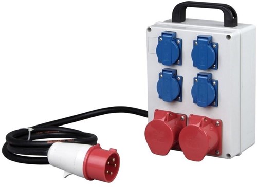 Distributore Kopp cee 5p 16a 400v a 2xcee + 4xwcd - 6314200