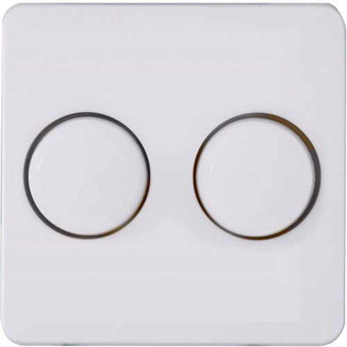 Placca Kopp hk02 bianco artico + dimmer duo a pulsanti - 4621035