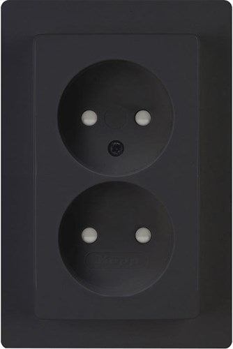 Kopp hk05 enchufe empotrado doble negro mate - 4621715