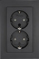 Kopp hk07 presa da incasso antracite ra doppia + blocco sicurezza bambini - 4623115