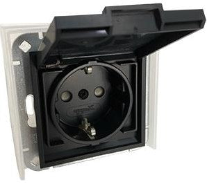 Enzo kopp hk07 antraciet ip44 inbouw stopcontact ra deksel - 4623160