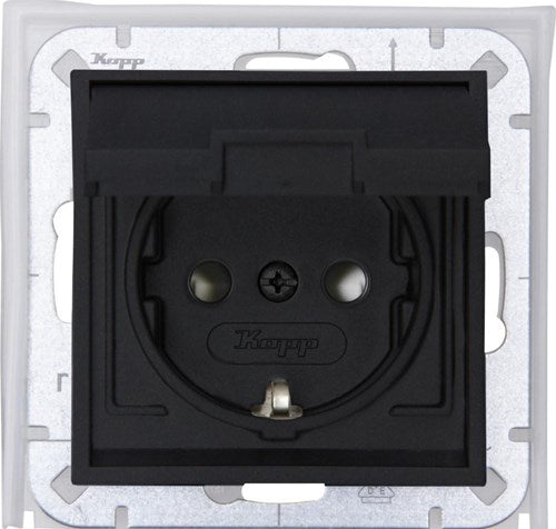 Enzo kopp hk07 antraciet ip44 inbouw stopcontact ra deksel - 4623160