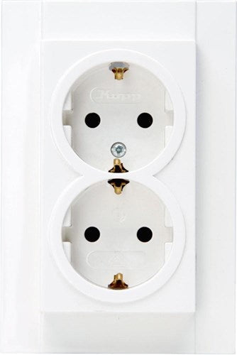 Enzo kopp hk07 pure mat wit inbouw stopcontact ra dubbel - 4624120