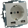 Enzo kopp hk07 pure mat wit inbouw stopcontact ra met 2x usb - 4624115