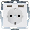 Enzo kopp hk07 pure mat wit inbouw stopcontact ra met 2x usb - 4624115