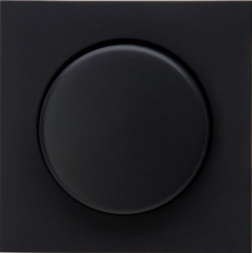 Enzo kopp hk07 pure mat zwart afdekplaat + knop dimmer - 4624530