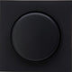 Enzo kopp hk07 pure mat zwart afdekplaat + knop dimmer - 4624530