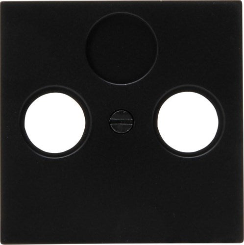 Enzo kopp hk07 pure mat zwart afdekplaat voor coax - 4624540