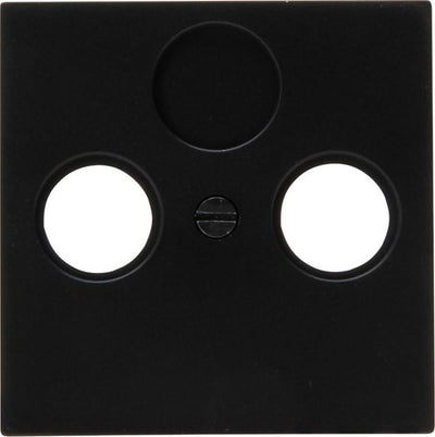 Enzo kopp hk07 pure mat zwart afdekplaat voor coax - 4624540