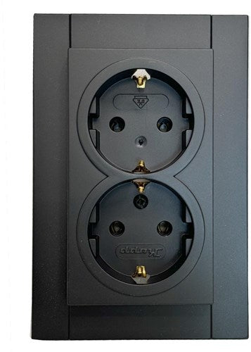 Kopp hk07 enchufe empotrado ra doble negro mate puro - 4624620
