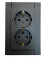 Kopp hk07 enchufe empotrado ra doble negro mate puro - 4624620
