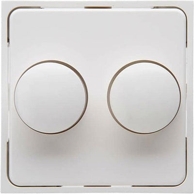 Enzo kopp hk07 wit afdekplaat + knop duo dimmer - 4622035