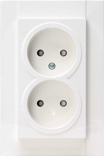 Kopp hk07 enchufe empotrado doble blanco