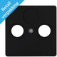 Kopp Paris placa de cubierta negra mate para coaxial - 4625240