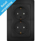 Kopp paris negro mate enchufe empotrado ra doble - 4625320
