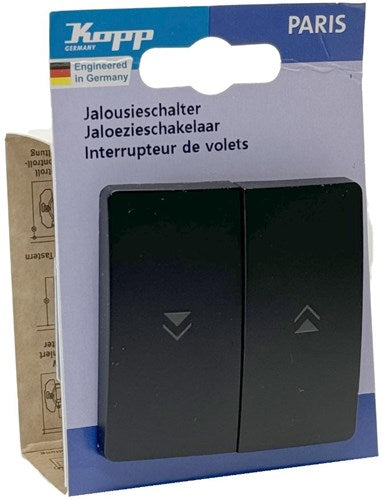 Interruttore per tapparelle Kopp Paris nero opaco + bilanciere - 4625280
