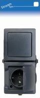 Kopp swd interruttore combinato da parete ra orizzontale antracite - 6628255