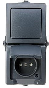 Kopp swd interruttore combinato a montaggio superficiale ra verticale antracite - 4628250