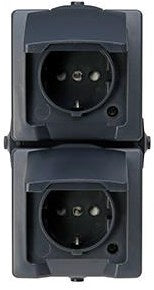 Presa da parete Kopp swd ra doppia verticale antracite - 4628230