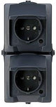 Presa da parete Kopp swd ra doppia verticale antracite - 4628230