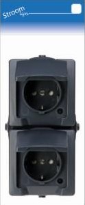 Presa da parete Kopp swd ra doppia verticale antracite - 6628230