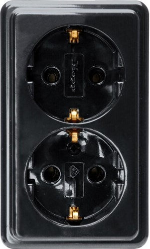 Presa Kopp nera da parete ra doppia - 4626110